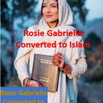 Internation Motorbike traveler 'Rosie Gabrielle' Holding the Holy Book of Quran, as she accepted Islam