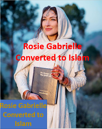 Internation Motorbike traveler 'Rosie Gabrielle' Holding the Holy Book of Quran, as she accepted Islam