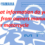A poster of Book guide of motobikes also called as Manual or Booklet
