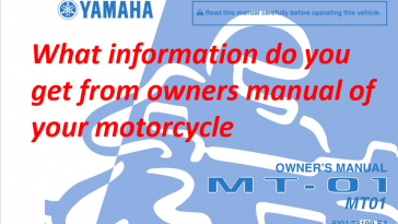 A poster of Book guide of motobikes also called as Manual or Booklet