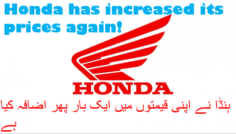 Honda Increases its prices by 10,000 rupees!