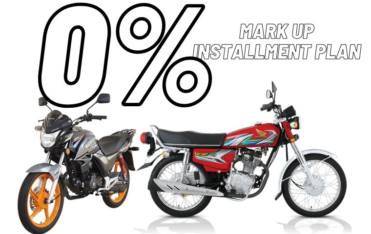 Honda Motorcycles on 0% Mark-up Installments