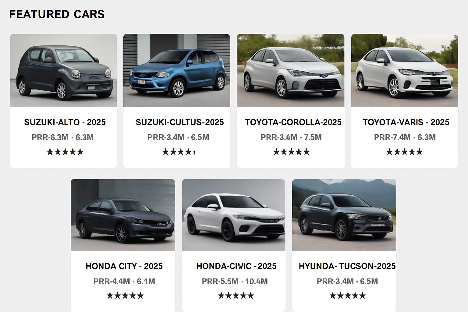 Pak Cars Cars Price in Pakistan: 2025 Updated Guide